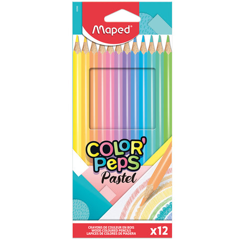 Lápiz Maped Color Peps Pastel C/12 832090Zv