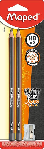 Lápiz Maped Black Peps Jumbo C/2 C/sac854700Vz