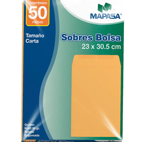 Sobre Golden Kraft Carta 23x30.5 IA0462 90gr C/Broche C/25