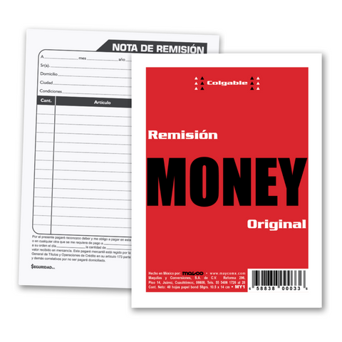 Remisión Money 1/8 Duplicado C/10