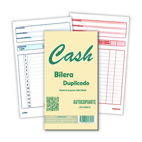 Bilera Cash Autocopiante 50 Jgos C/5