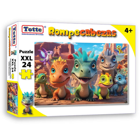 Rompecabezas Totte C/24 Pequeños Dinosaurios