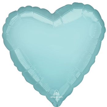Globo Metalico 18H Pastel Blue Heart