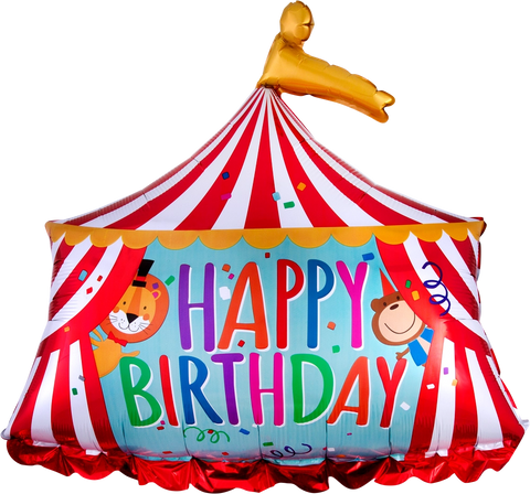 Globo Metálico 18C HBD Circus Fun
