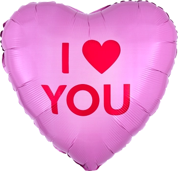 Globo Metálico 18H I Heart You Candy Heart