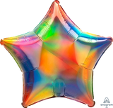Globo Metálico 18S Iridescent Rainbow Star