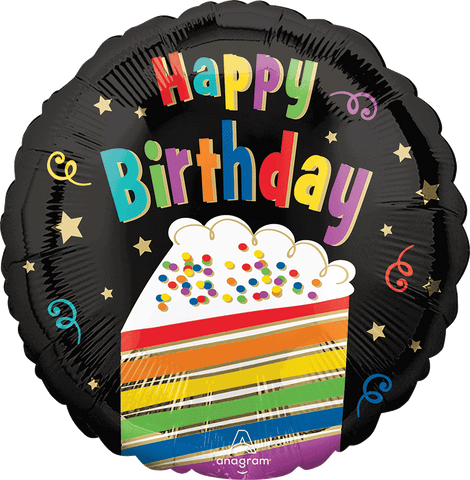 Globo Metálico 17C Hbd Rainbow Cake