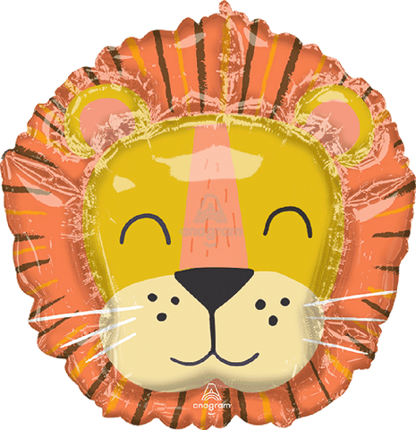 Globo Metálico Super Shape Get Wild Lion Head