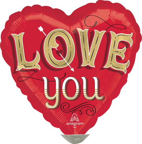 Globo MetÌÁlico 09H Just My Type Te Amo