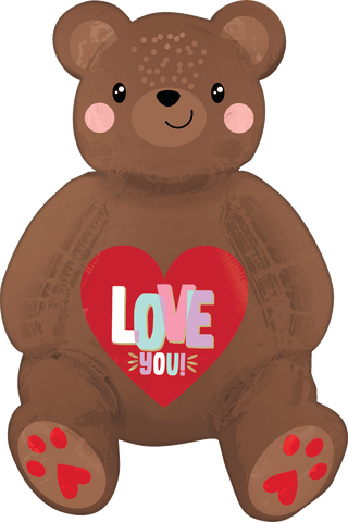 Globo MetÌÁlico Multiballoon Love Bear Sitter