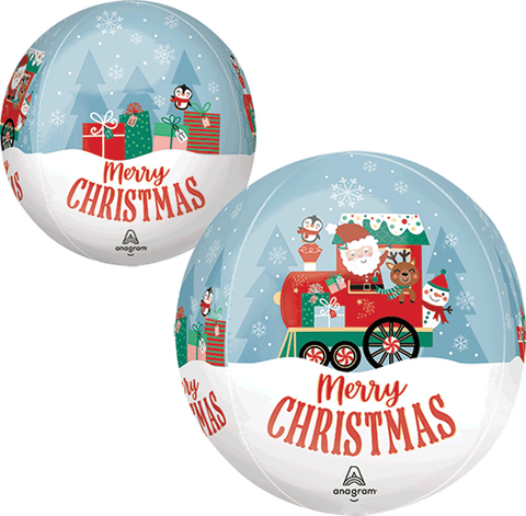 Globo MetÌÁlico Orbz North Pole Express Christmas