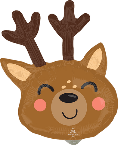 Globo MetÌÁlico Mini Shape North Pole Express Reindeer