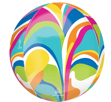 Globo Metálico Orbz Vibrant Macro Marblez