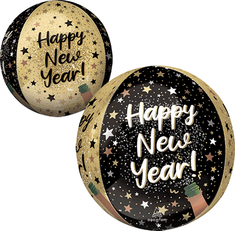 Globo MetÌÁlico Orbz Natural Sparkle New Year