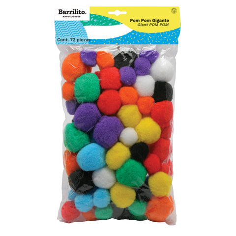 Pom Pom Acme Gigante Colores Surtidos C/72 BB72