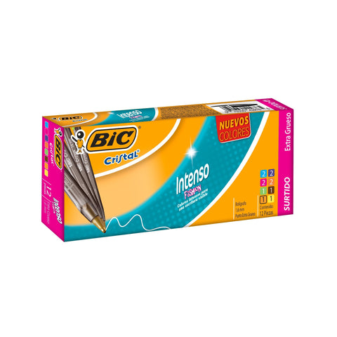 Bolígrafo Bic Intenso Fashion 1.6 Surtido C/12