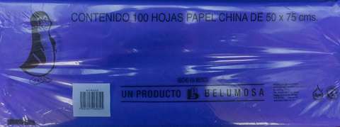 Papel China 50x75 Pingüino Pliego C/100 Morado