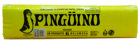 Papel Crepé Pingüino C/10 Amarillo Fosforescente