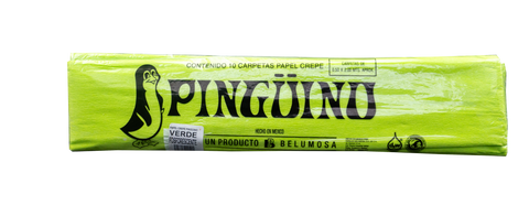 Papel Crepé Pingüino C/10 Verde Fosforescente