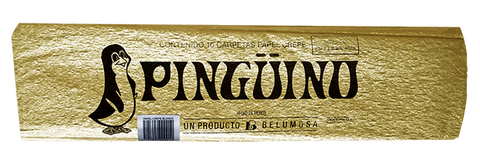 Papel Crepé Pingüino C/10 Metálico Oro