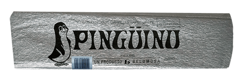 Papel Crepé Pingüino C/10 Metálico Plata