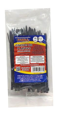 Cinchos De Plástico Pascua Negro 10CM C/25