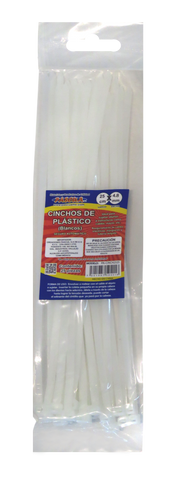 Cinchos De Plástico Pascua Blanco 25Cm C/25