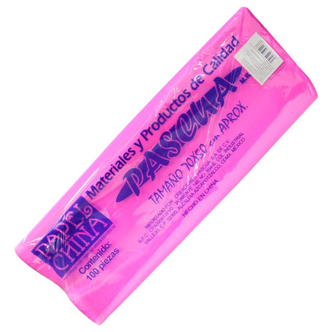 Papel China 50X75 Pliego C/100 Bugambilia