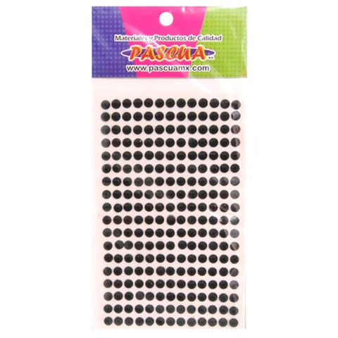 Piedras Pascua C/Adhesivo C/260 6MM Negra PIED-REDO06AA