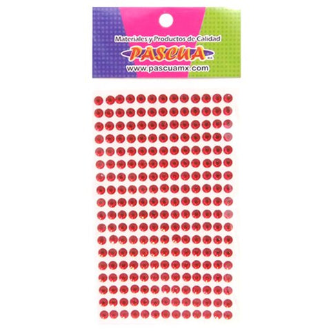 Piedras Pascua C/Adhesivo C/260 6MM Roja PIED-REDO06HA