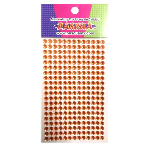 Piedras Pascua C/Adhesivo C/260 6MM Naranja PIED-REDO06KA