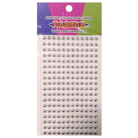 Piedras Pascua C/Adhesivo C/260 6MM Plata PIED-REDO06PL