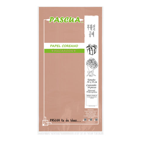 Papel Coreano Macaroon C/10 Canela