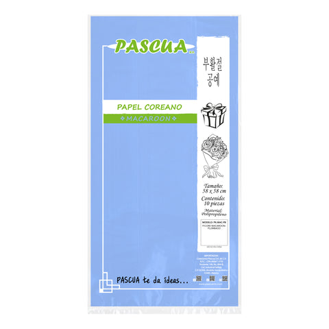 Papel Coreano Macaroon C/10 Plumbago