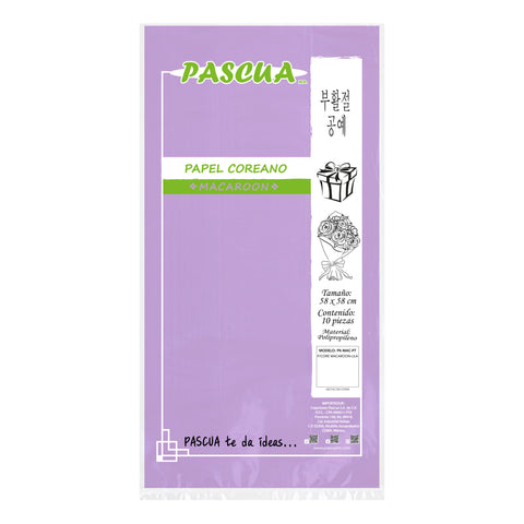 Papel Coreano Macaroon C/10 Lila