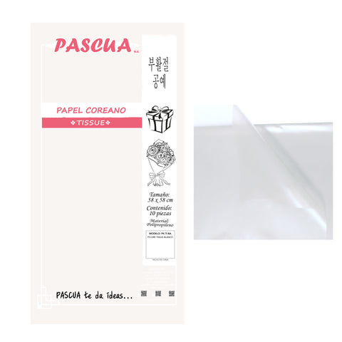 Papel Coreano Tissue C/10 Blanco