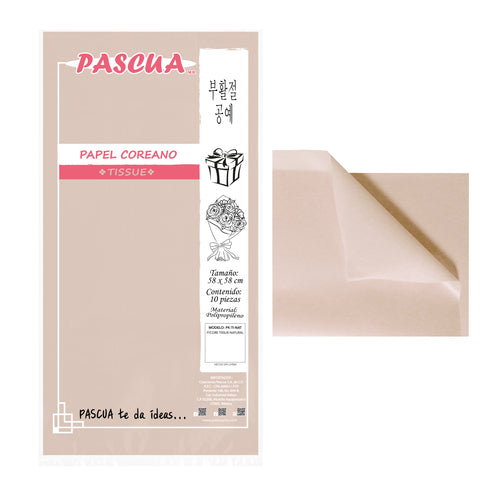 Papel Coreano Tissue C/10 Natural