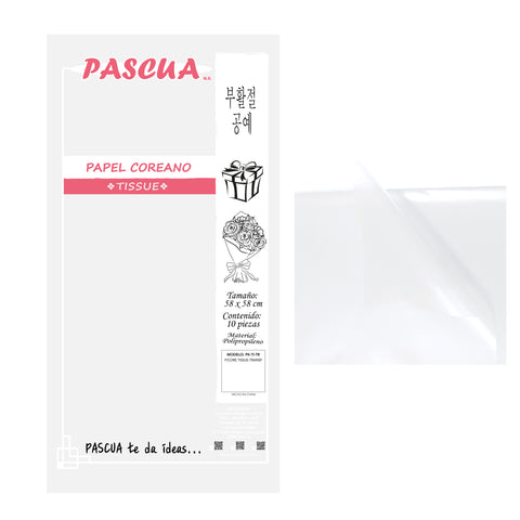 Papel Coreano Tissue C/10 Transparente