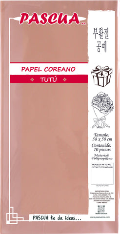 Papel Coreano Tutu C/10 Natural