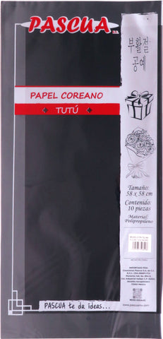 Papel Coreano Tutu C/10 Negro