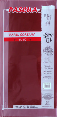 Papel Coreano Tutu C/10 Vino