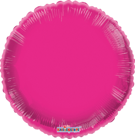 Globo Metálico 18C Rosa Neon Solido Circulo