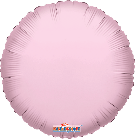 Globo Metálico 18C Rosa Pastel Sólido Círculo