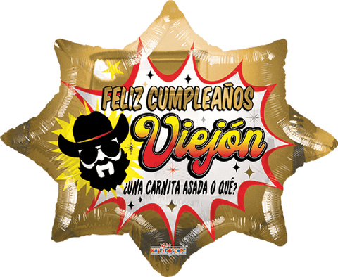 Globo Metálico 18 Feliz Cumple Viejon