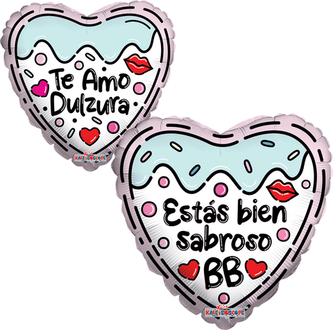 Globo MetÌÁlico 04H Te Amo Dulzura Candy Heart