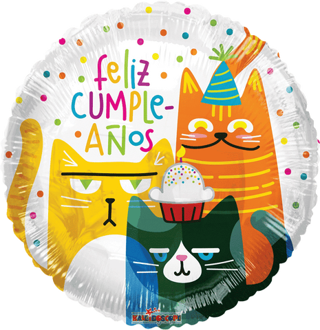 Globo Metálico 18C Feliz Cumple Mininos