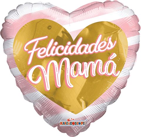 Globo Metálico 09H Felicidades Mama Corazon