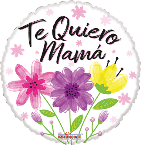 Globo Metálico 09C Te Quiero Mama 3 Flores