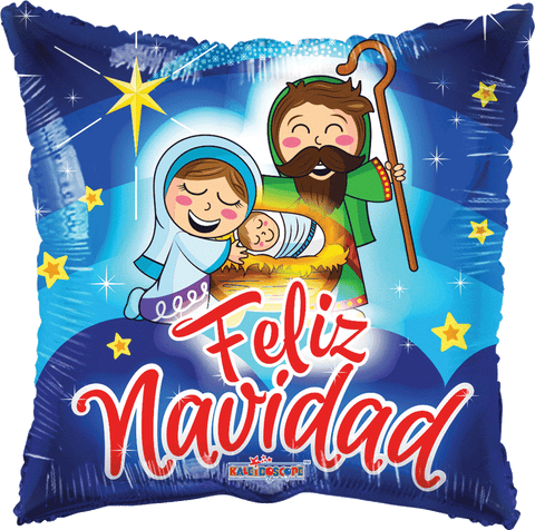 Globo Metálico 18Q Feliz Navidad Nacimiento