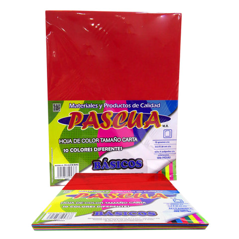 Hojas Colores Pascua C/100 Surtido Neon